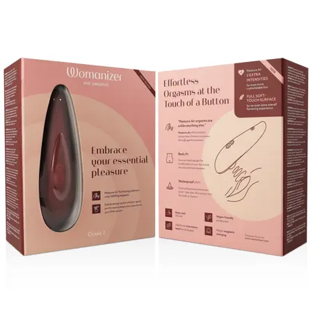 Womanizer Classic 2 Bordeaux Air Pulse System, 10 Intensities, Waterproof