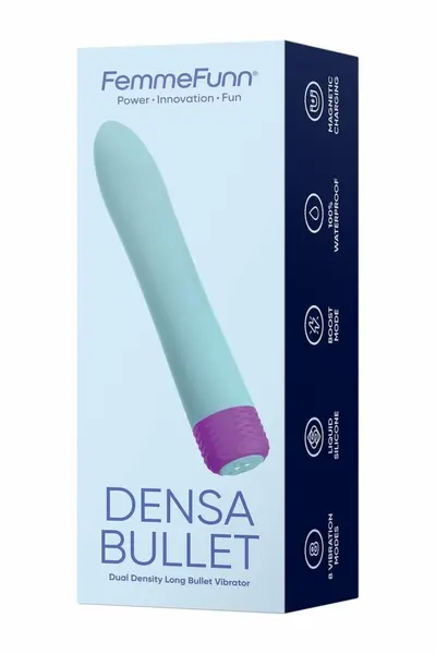 FemmeFunn Densa Bullet Light Blue Dual Density Vibrator 19.3cm