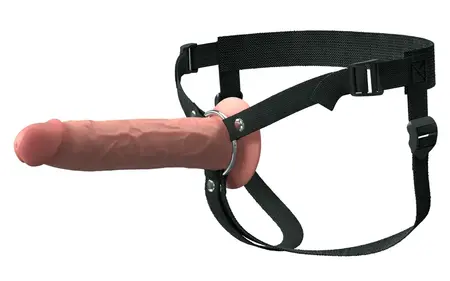 Fantasy X-TENSIONS FXTE 9'' Hollow Dual System Adjustable Strap-On Black