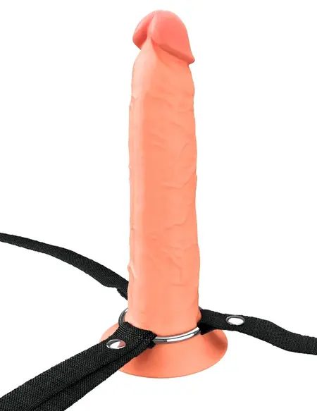 Fantasy X-TENSIONS FXTE 9'' Hollow Dual System Adjustable Strap-On Black