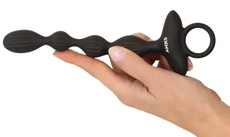 ANOS Flexible Silicone Beads with Dual Motor & Jumping Vibration, 21 cm