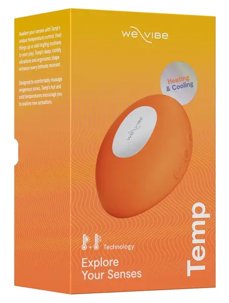 We-Vibe Temp Tangerine Compact Lay-On Device with Warming & Cooling