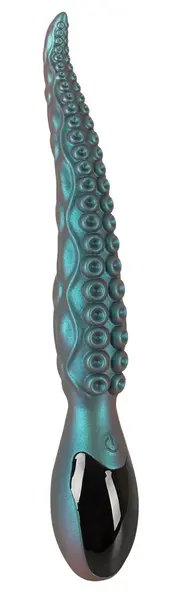 Octo Vibes силиконов вибратор пипало, металик, 27 см