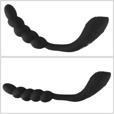 Black Velvets Bendable Dual Stimulator Flexible Silicone 26cm