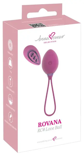 beau coeur Rovana RC Intimate Training Ball Remote Control 10 Modes Pink