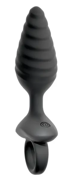 ANOS Flexible Plug Twisted Design - 10-Mode Vibrating Silicone, Black