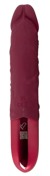 beau coeur VARELO Natural Vibrator Red 23cm 12 Modes Silicone LED USB