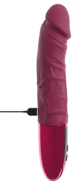 beau coeur VARELO Natural Vibrator Red 23cm 12 Modes Silicone LED USB
