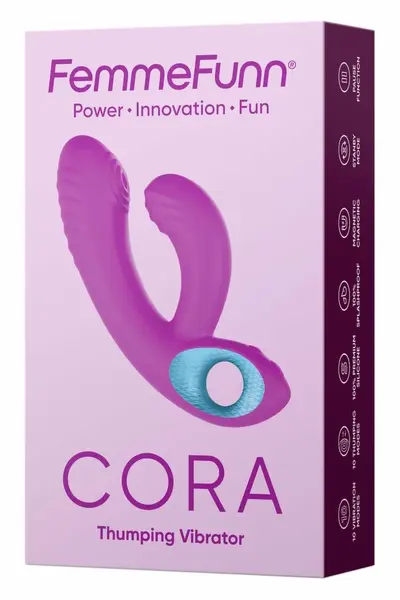 FemmeFunn Cora Purple - Dual Motor Thumping & Vibrating System, 16.5 cm