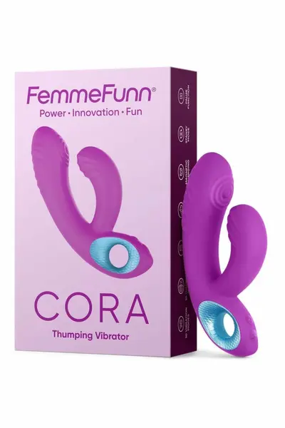 FemmeFunn Cora Purple - Dual Motor Thumping & Vibrating System, 16.5 cm