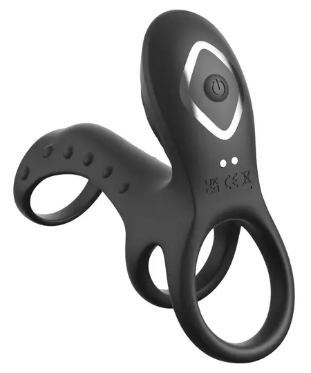 Fantasy C-Ringz Ultimate Couples Cage Pro Black Silicone Duo Vibration
