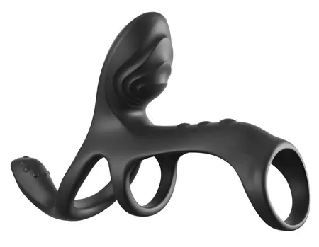 Fantasy C-Ringz Ultimate Couples Cage Max Black Silicone Intimate System