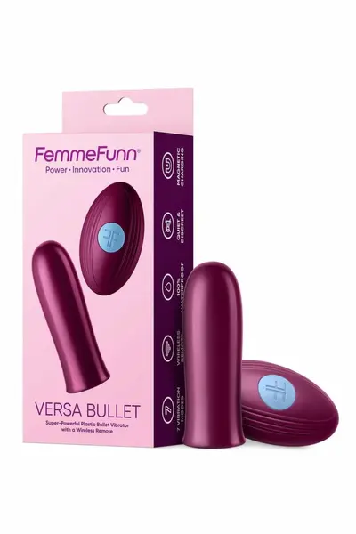 FemmeFunn Versa Bullet Dark Fuchsia Wireless Remote System 7 Modes