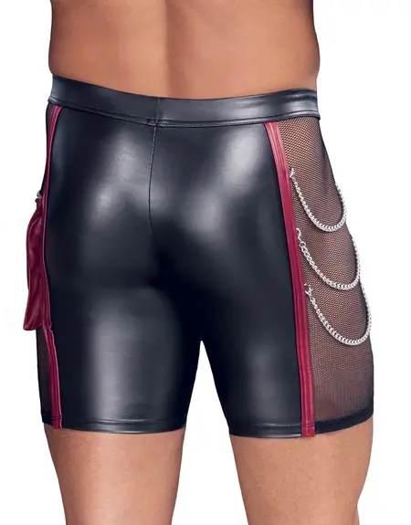 NEK Men's Matte Look Pants XL with Chains, Cargo Pocket & Net Inserts