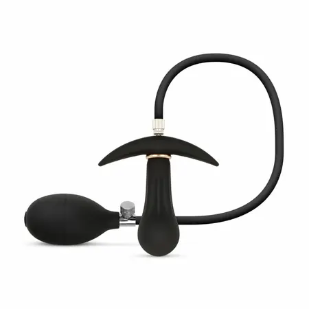 Anal Collection Inflatable Plug 8 cm Black - Adjustable Silicone Model