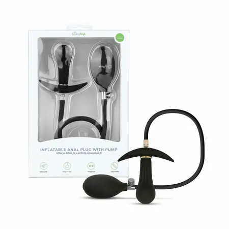 Anal Collection Inflatable Plug 8 cm Black - Adjustable Silicone Model
