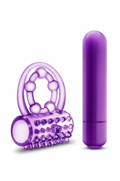 Blush Play With Me The Player Vibrating Dual Support Ring TPE Blue