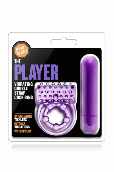 Blush Play With Me The Player Vibrating Dual Support Ring TPE Blue