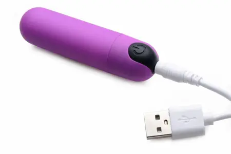 Bang! Mini Vibrating Bullet Purple - Compact Rechargeable Model
