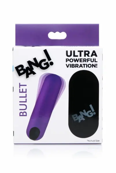 Bang! Mini Vibrating Bullet Purple - Compact Rechargeable Model