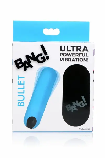 Bang! Bullet Blue - Compact Waterproof Vibrating Device with Remote