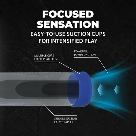 HyperPump Rechargeable Intimate Vacuum System Metallic Blue Silicone