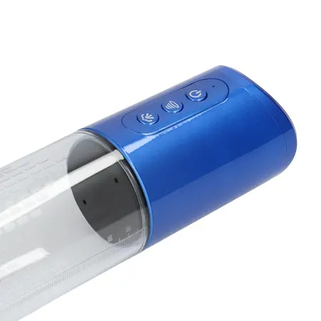 HyperPump Rechargeable Intimate Vacuum System Metallic Blue Silicone