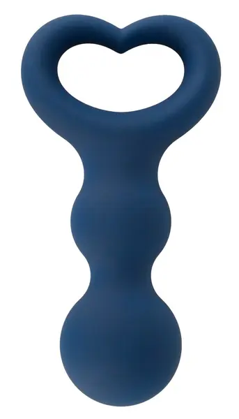 Magic Shiver Silicone Heart-Handle Plug 9.5cm - Dual-Bead Design
