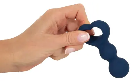Magic Shiver Silicone Heart-Handle Plug 9.5cm - Dual-Bead Design