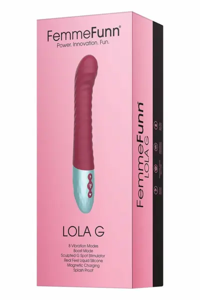 FemmeFunn Lola G Maroon Dual Density Silicone Intimate Device 24cm