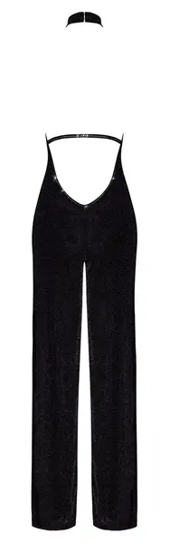 Noir Handmade Shimmering Cold Shoulder Jumpsuit S - Transparent Black