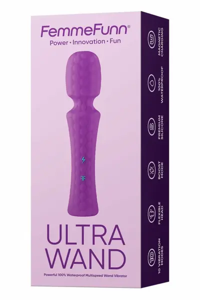 FemmeFunn Ultra Wand Purple - Waterproof Multispeed Silicone Massager