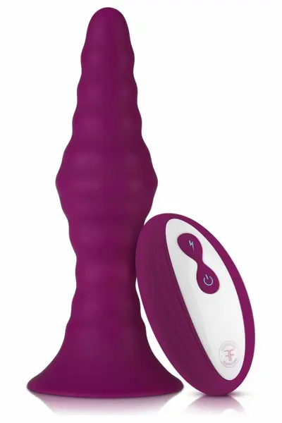 FemmeFunn Pyra Large Dark Fuchsia - Remote-Controlled Vibrating Plug