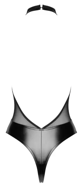 Noir Handmade Body M Powerwetlook & Rhinestone Accents, Black