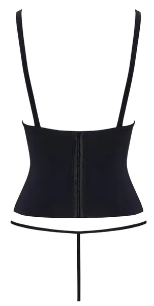 Cottelli Party Corset Open Cup S Black - Adjustable Buckle Design