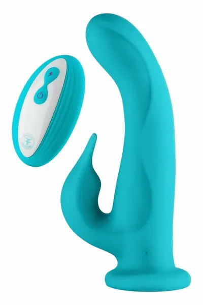 FemmeFunn Pirouette Turquoise - Rotating Intimate Device with Remote, 20.3 cm