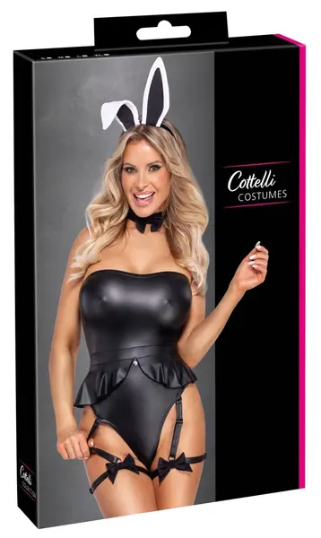 Cottelli Costumes Bunny Body M Black - Elegant Costume Set with Accessories