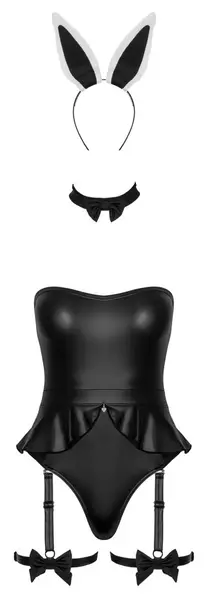 Cottelli COSTUMES Bunny Body S Black Costume Set with Accessories
