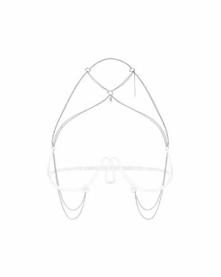 Obsessive Lustique Harness White - Adjustable Chic Body Accessory S/M/L