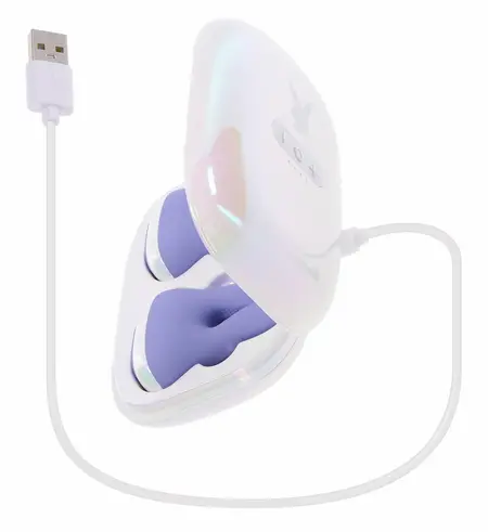 PLAYBOY Pleasure In A Pinch Vibrating Silicone Adjustable Clamps Pink