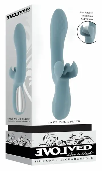 Evolved Take Your Flick Dual Motor Silicone Intimate Device Purple