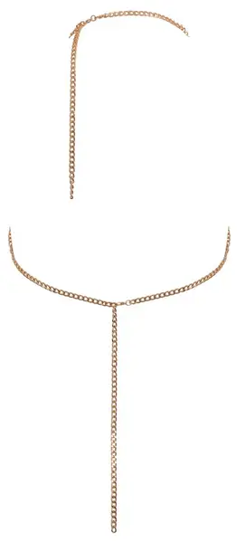 Cottelli ACCESSOIRES Body Chain Gold - Adjustable Metallic Jewelry Harness