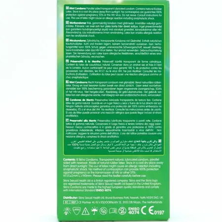 Skins Mint Premium Ultra-Thin Latex Protection Pack 8 pcs