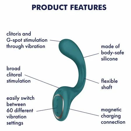 Satisfyer G for Goddess 2 Rabbit Vibrator, Bottle Green, Dual Motors