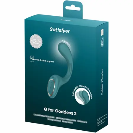 Satisfyer G for Goddess 2 Rabbit Vibrator, Bottle Green, Dual Motors