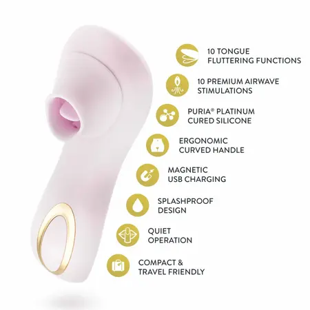 Blush Delice Fleur Air Pulse System, Barely Purple, Ergonomic Design