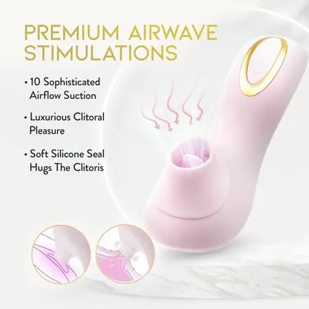 Blush Delice Fleur Air Pulse System, Barely Purple, Ergonomic Design