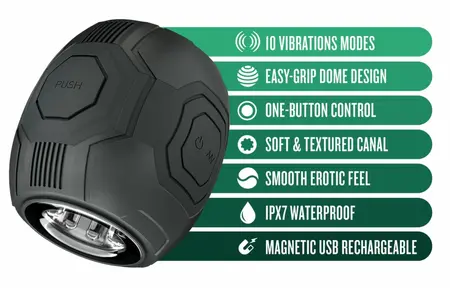 Blush Novelties Dome X Automatic Vibrating Device Black 10 Modes USB