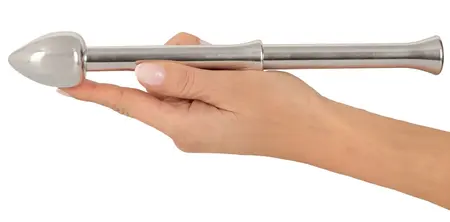 Rebel Metal Milking Stick - Rechargeable Prostate System, Silver, 26.5cm