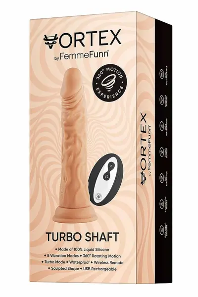 FemmeFunn Turbo Shaft Nude - Rotating Wireless Intimate Machine 21.6cm